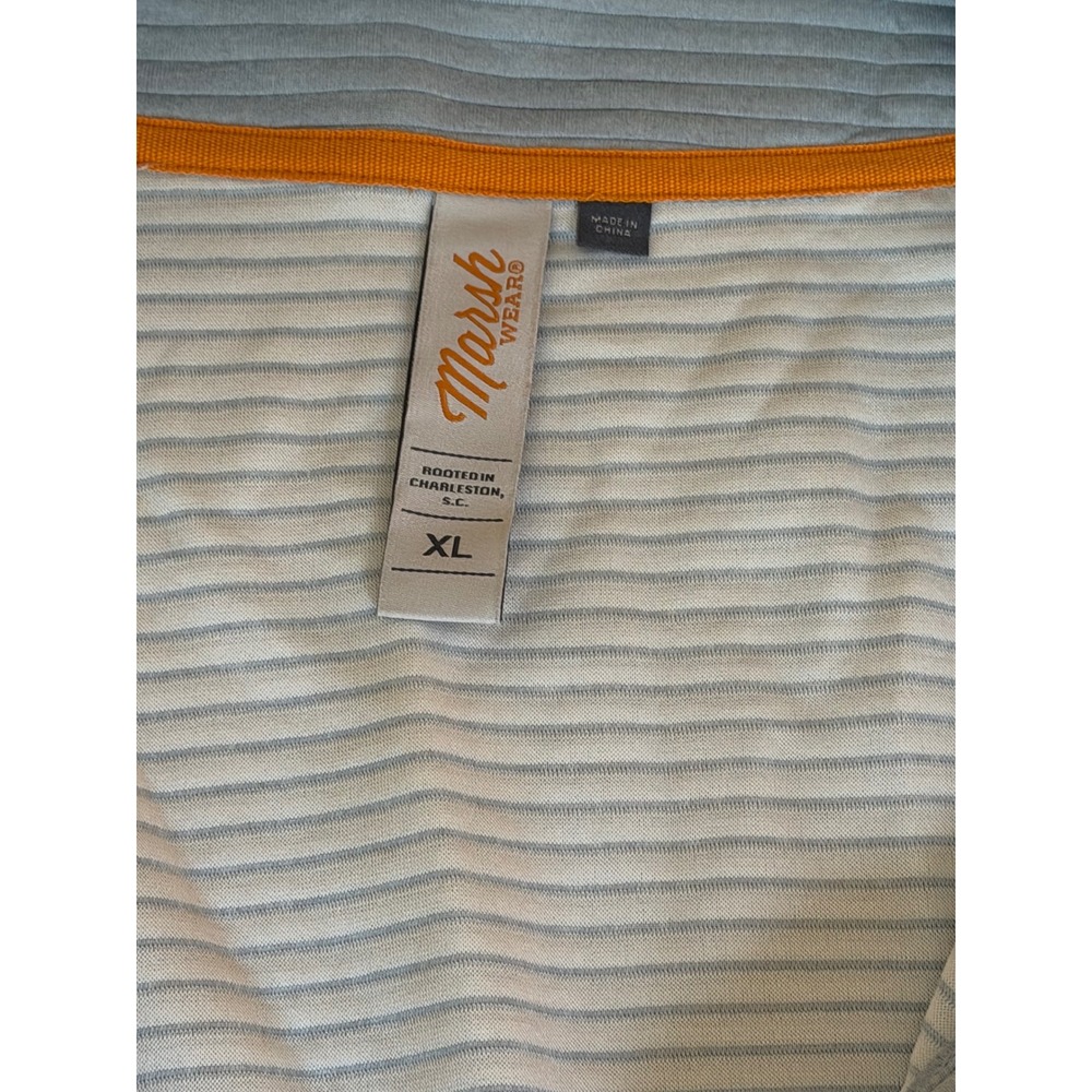 Marsh Wear Womens Ribbed Quarter Zip Pullover Light Blue Long Sleeve Top NWT XL - Picture 9 of 11
